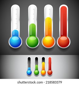 Thermometer Templates Stock Vector (Royalty Free) 218583379 | Shutterstock