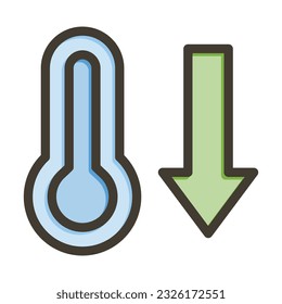 Thermometer dick Line gefüllte Farben für private und kommerzielle Nutzung.
