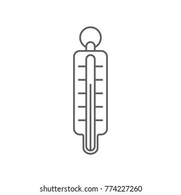 Thermometer thin icon vector