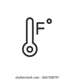 Thermometer thin line icon. Symbol in trendy outline style. Premium design for web and apps. Perfect for UI.