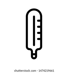 thermometer thin line vector icon