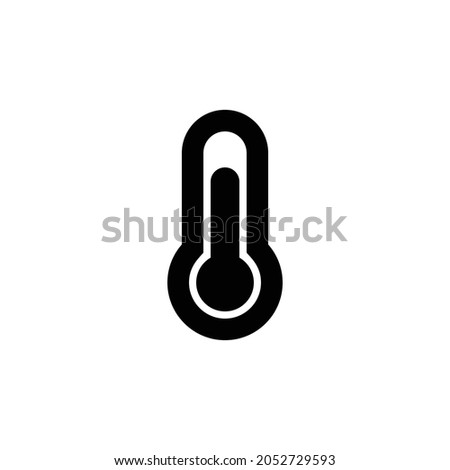 thermometer three quarters Icon. Flat style design isolated on white background. Vector illustration