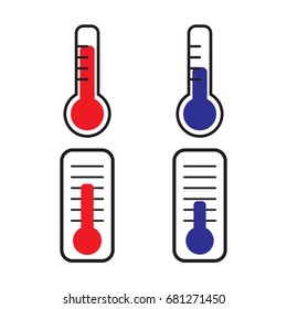 thermometer vector color icon
