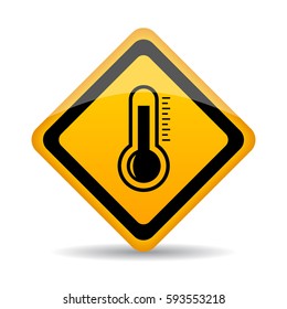 Thermometer vector eps sign on white background. Flat web design element for website or app.