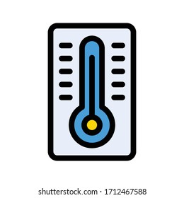 thermometer vector flat color icon 
