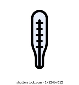 thermometer vector flat color icon 