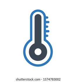 thermometer vector glyph color icon 