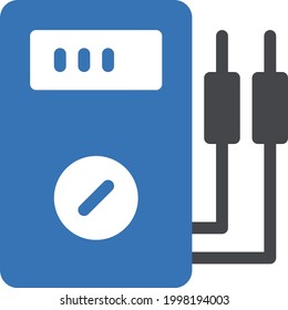 icono de color de glifo de vector termómetro