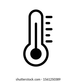 thermometer vector  glyph flat icon