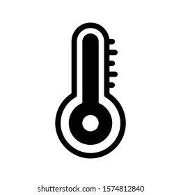 thermometer vector glyph flat icon 