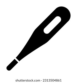 Thermometer Vector Glyph Icon For Personal And Commercial Use.
