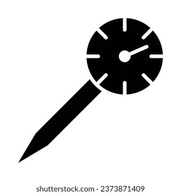 Thermometer Vector Glyph Icon For Personal And Commercial Use.
