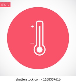 thermometer vector icon 10 eps
