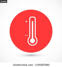 thermometer vector icon 10 eps