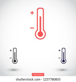 thermometer vector icon 10 eps