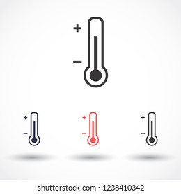 thermometer vector icon 10 eps