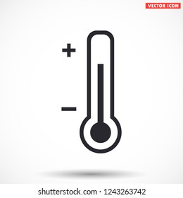 thermometer vector icon 10 eps