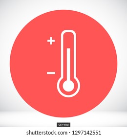 thermometer vector icon 10 eps