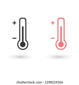 thermometer vector icon 10 eps