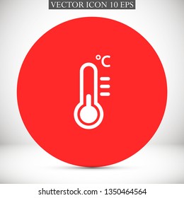 thermometer vector icon 10 eps