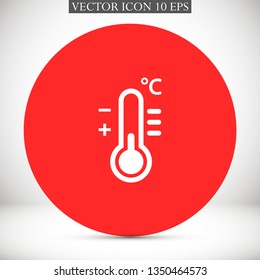 thermometer vector icon 10 eps