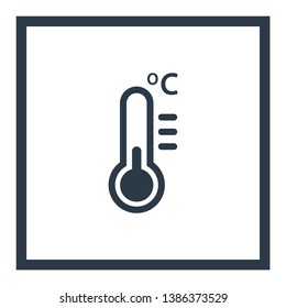 thermometer vector icon 10 eps , Lorem ipsum Flat design