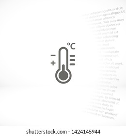 thermometer vector icon 10 eps , Lorem ipsum Flat design