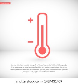 thermometer vector icon 10 eps , Lorem ipsum Flat design