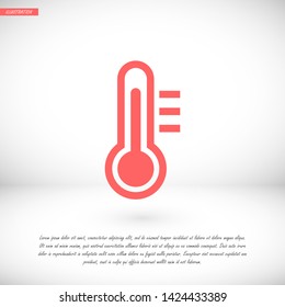 thermometer vector icon 10 eps , Lorem ipsum Flat design