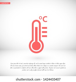 thermometer vector icon 10 eps , Lorem ipsum Flat design