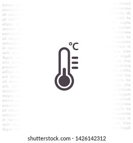 thermometer vector icon 10 eps , Lorem ipsum Flat design