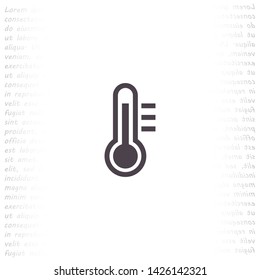 thermometer vector icon 10 eps , Lorem ipsum Flat design