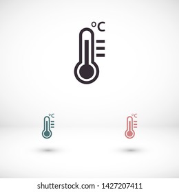 thermometer vector icon 10 eps , Lorem ipsum Flat design