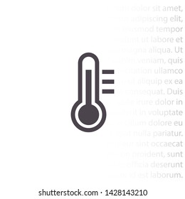 thermometer vector icon 10 eps , Lorem ipsum Flat design