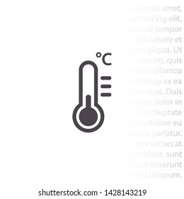 thermometer vector icon 10 eps , Lorem ipsum Flat design