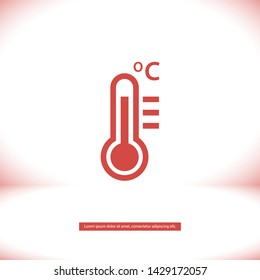 thermometer vector icon 10 eps , Lorem ipsum Flat design