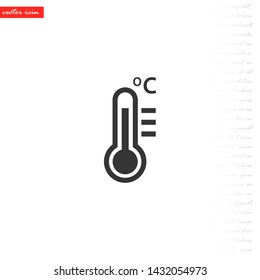thermometer vector icon 10 eps , Lorem ipsum Flat design