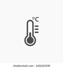 thermometer vector icon 10 eps , Lorem ipsum Flat design
