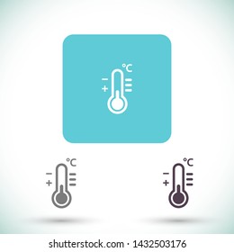 thermometer vector icon 10 eps , Lorem ipsum Flat design