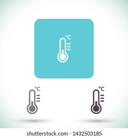 thermometer vector icon 10 eps , Lorem ipsum Flat design