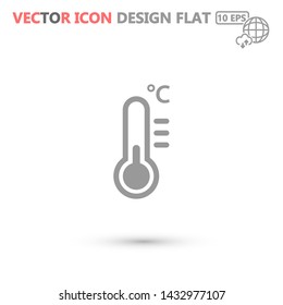 thermometer vector icon 10 eps , Lorem ipsum Flat design