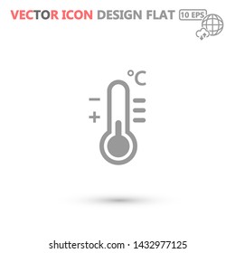 thermometer vector icon 10 eps , Lorem ipsum Flat design