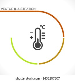 thermometer vector icon 10 eps , Lorem ipsum Flat design