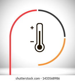 thermometer vector icon 10 eps , Lorem ipsum Flat design