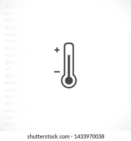 thermometer vector icon 10 eps , Lorem ipsum Flat design