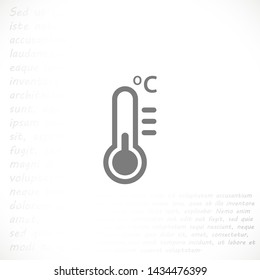 thermometer vector icon 10 eps , Lorem ipsum Flat design