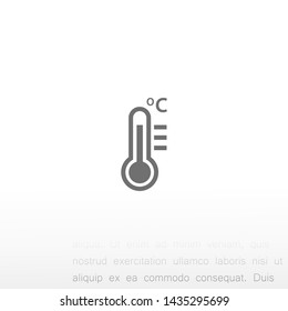 thermometer vector icon 10 eps , Lorem ipsum Flat design