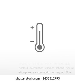 thermometer vector icon 10 eps , Lorem ipsum Flat design