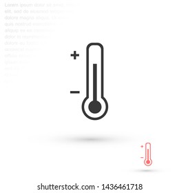 thermometer vector icon 10 eps , Lorem ipsum Flat design