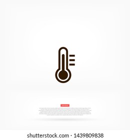 thermometer vector icon 10 eps , Lorem ipsum Flat design